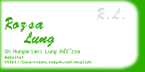 rozsa lung business card